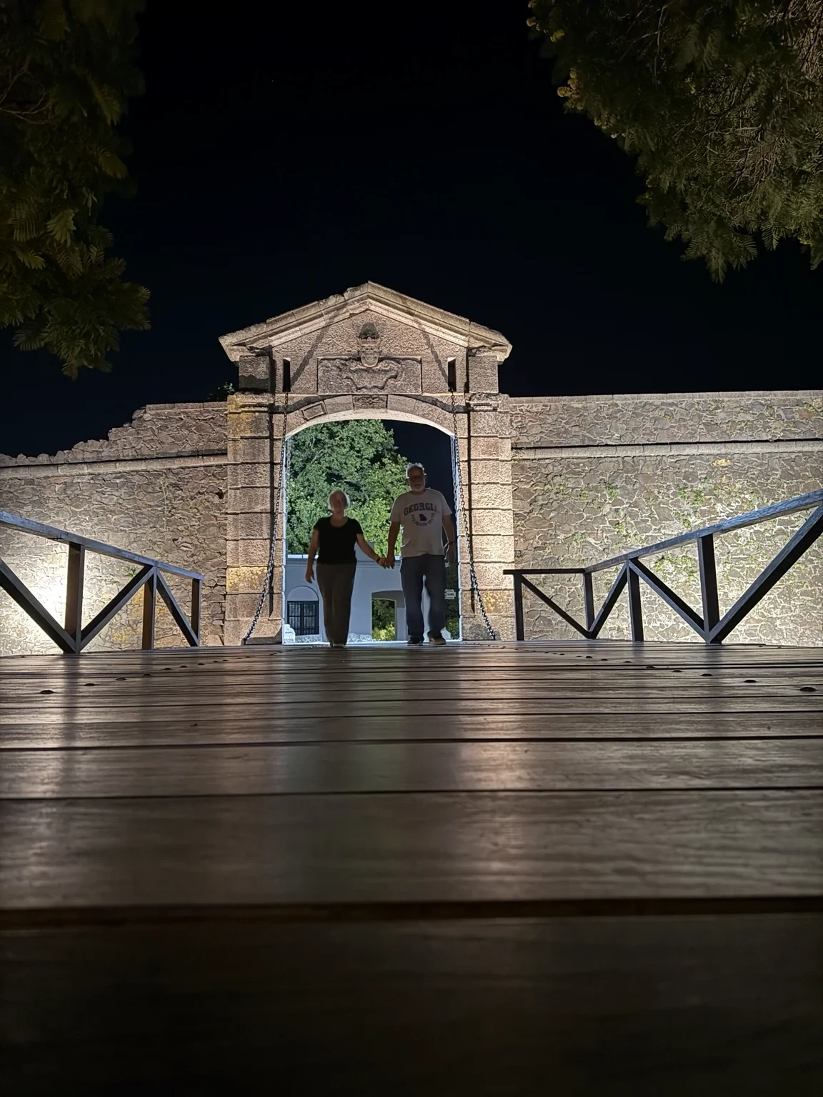 Puerta de la Ciudadela de noche